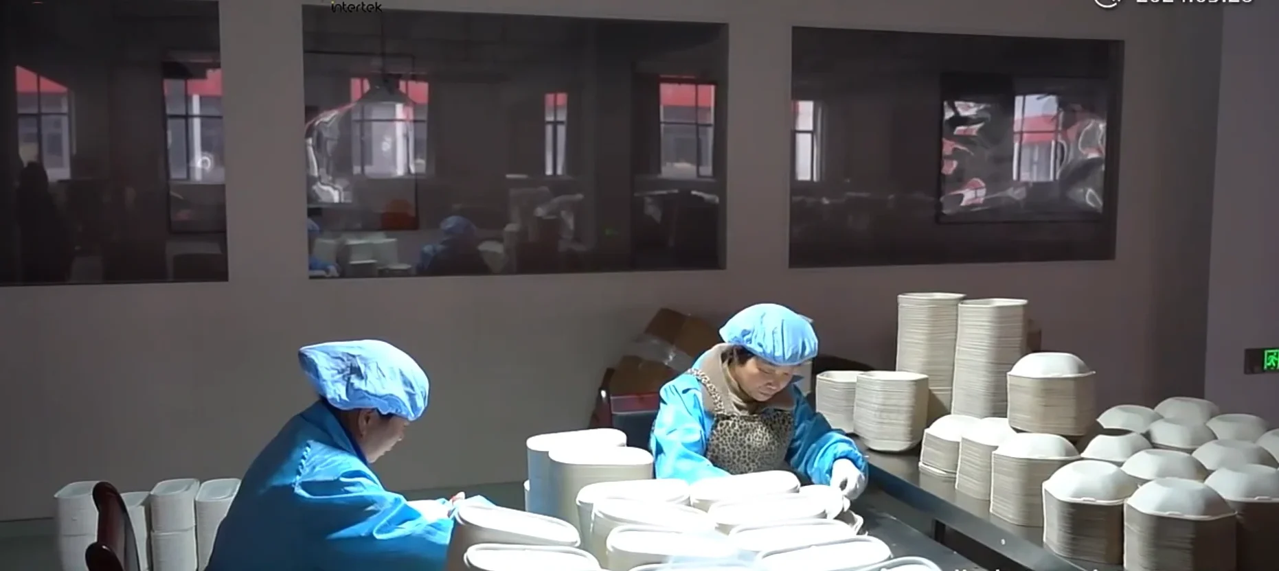 Picture of JiuTong corn starch tableware and sugarcane tableware production factory (2)